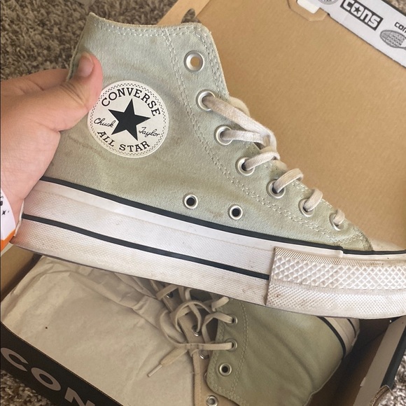 Converse All Star High Top Sneakers - Light Green - Picture 2 of 8